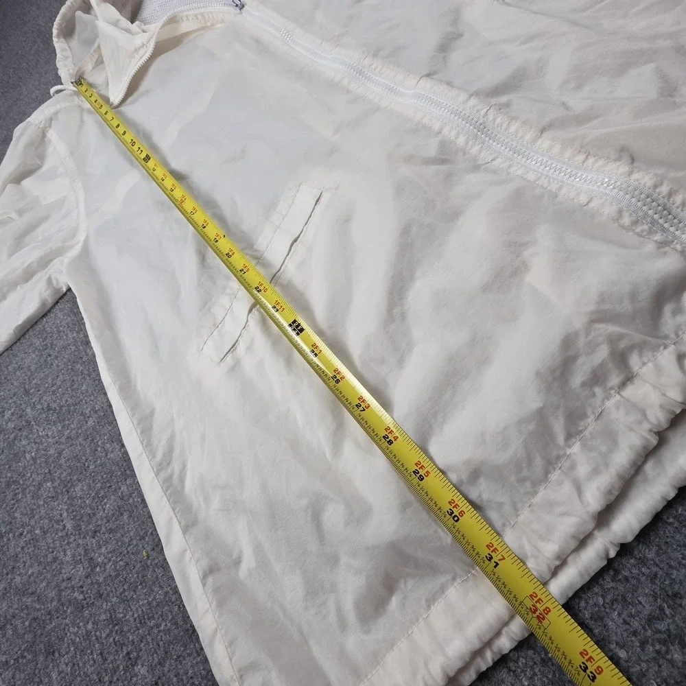 Vintage 90s Nike Windbreaker Jacket Men's XL White Nylon Made in USA Hooded Y2K‎